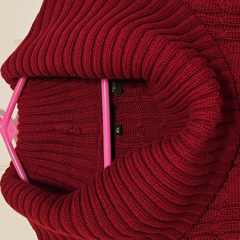JEANNE PIERRE Maroon Cowl Neck Sweater - Picture 3 of 11